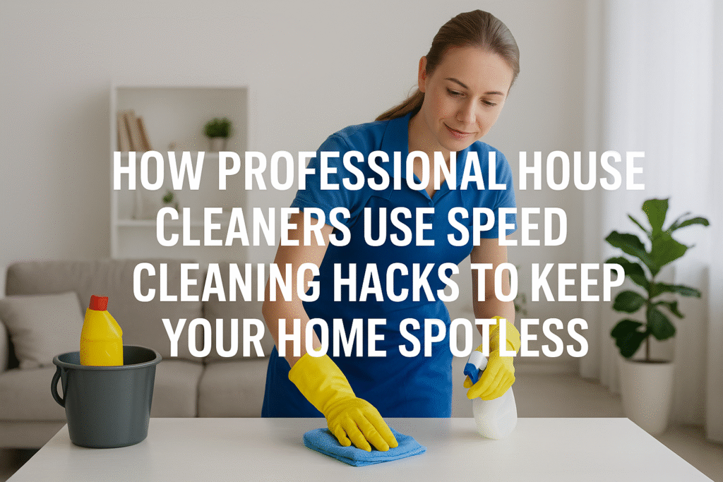 How Professional House Cleaners Use Speed Cleaning Hacks to Keep Your Home Spotless